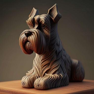 3D model Zwergschnauzer dog (STL)